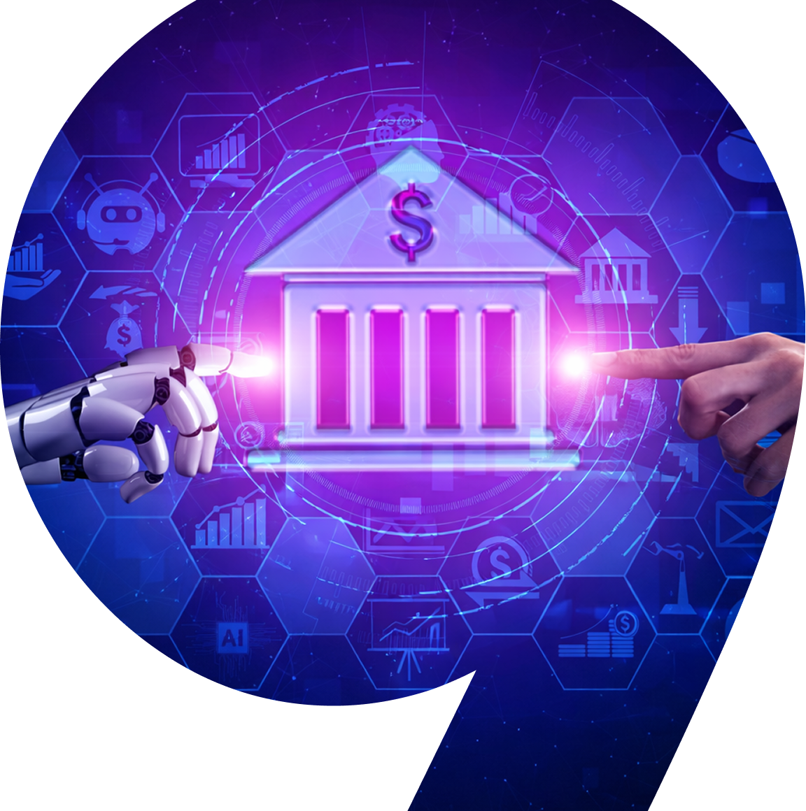 Community banking technology illustration