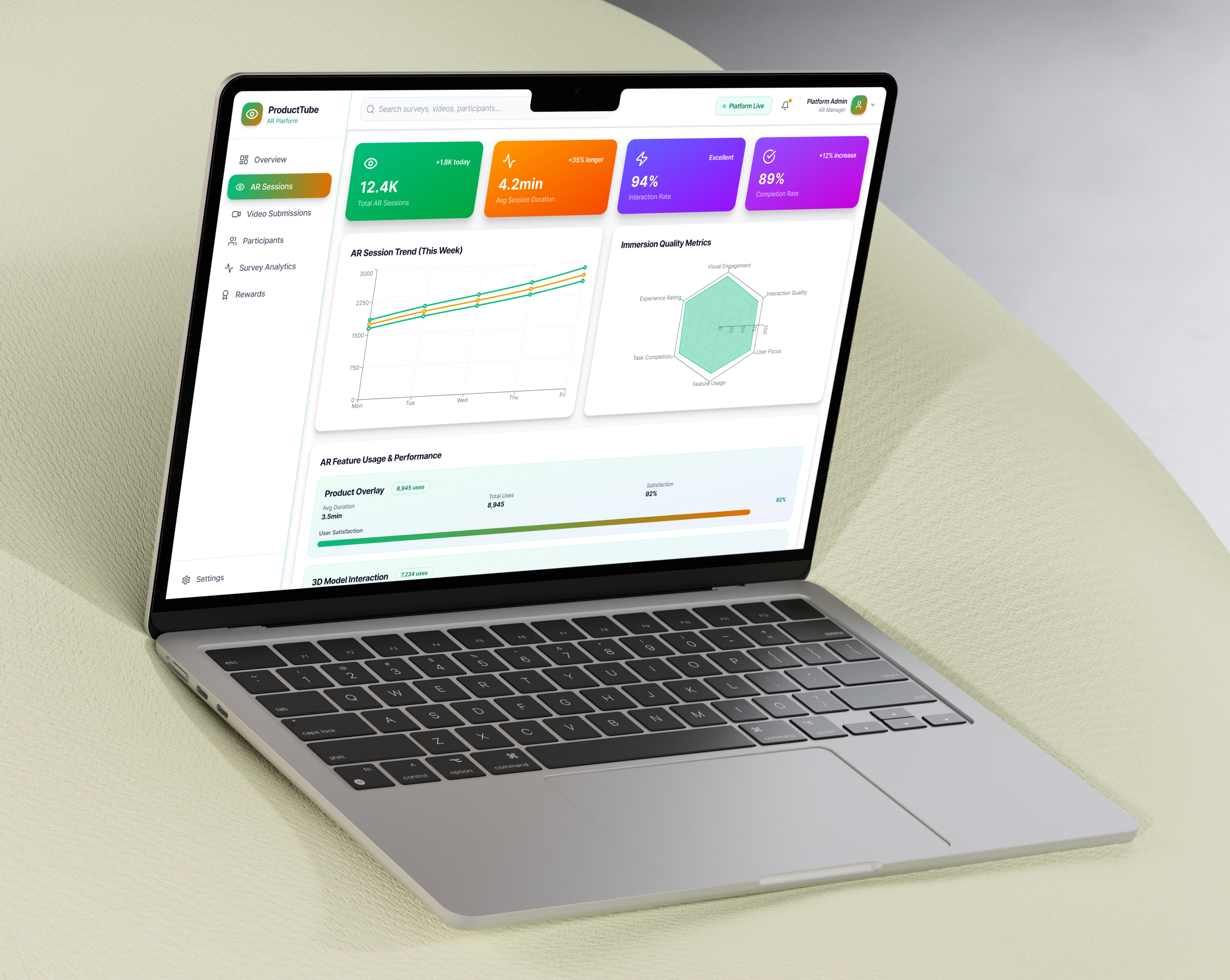 ProductTube AR solution architecture